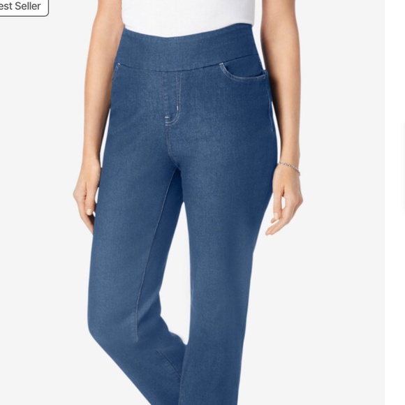 Woman Within Flex Classic Fit Jeans size 14W Petite - Picture 13 of 16